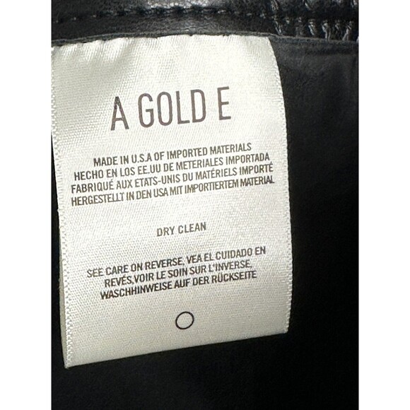 AGOLDE Jeans Recycled Leather Relaxed Kick Boot Pant in Detox Sz 25 Women's NEW - Picture 9 of 10